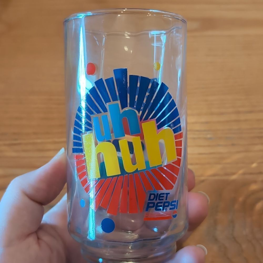 Vintage Diet Pepsi You Got The Right One Baby Uh Huh Set of 2 Drinking Glasses - Picture 4 of 13